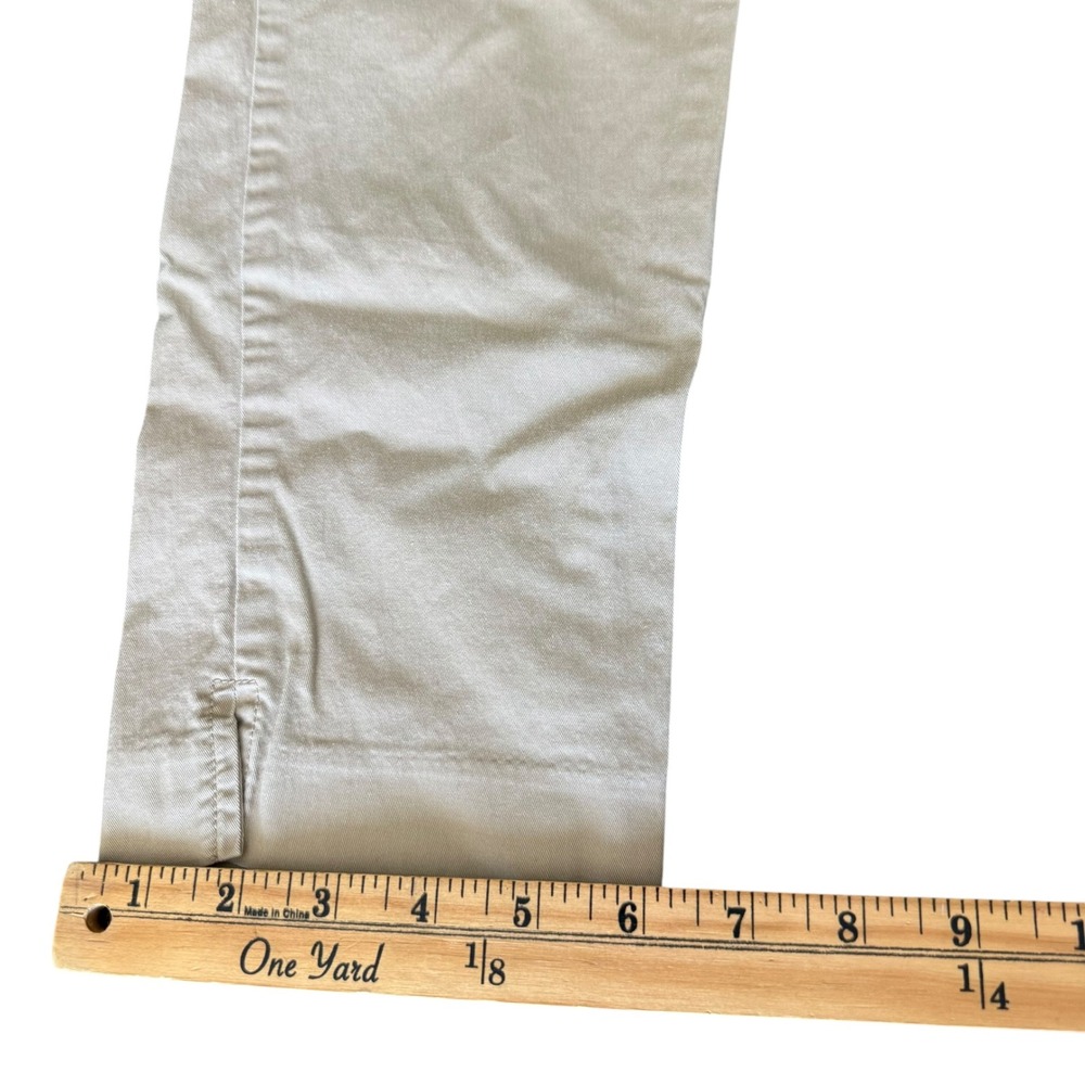 New York & Company Stretch Capri y2k Women Pants Khaki Tan Cropped Chino - Picture 5 of 11
